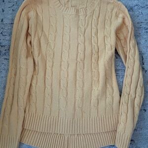 English Factory Cable Knit Tan Sweater